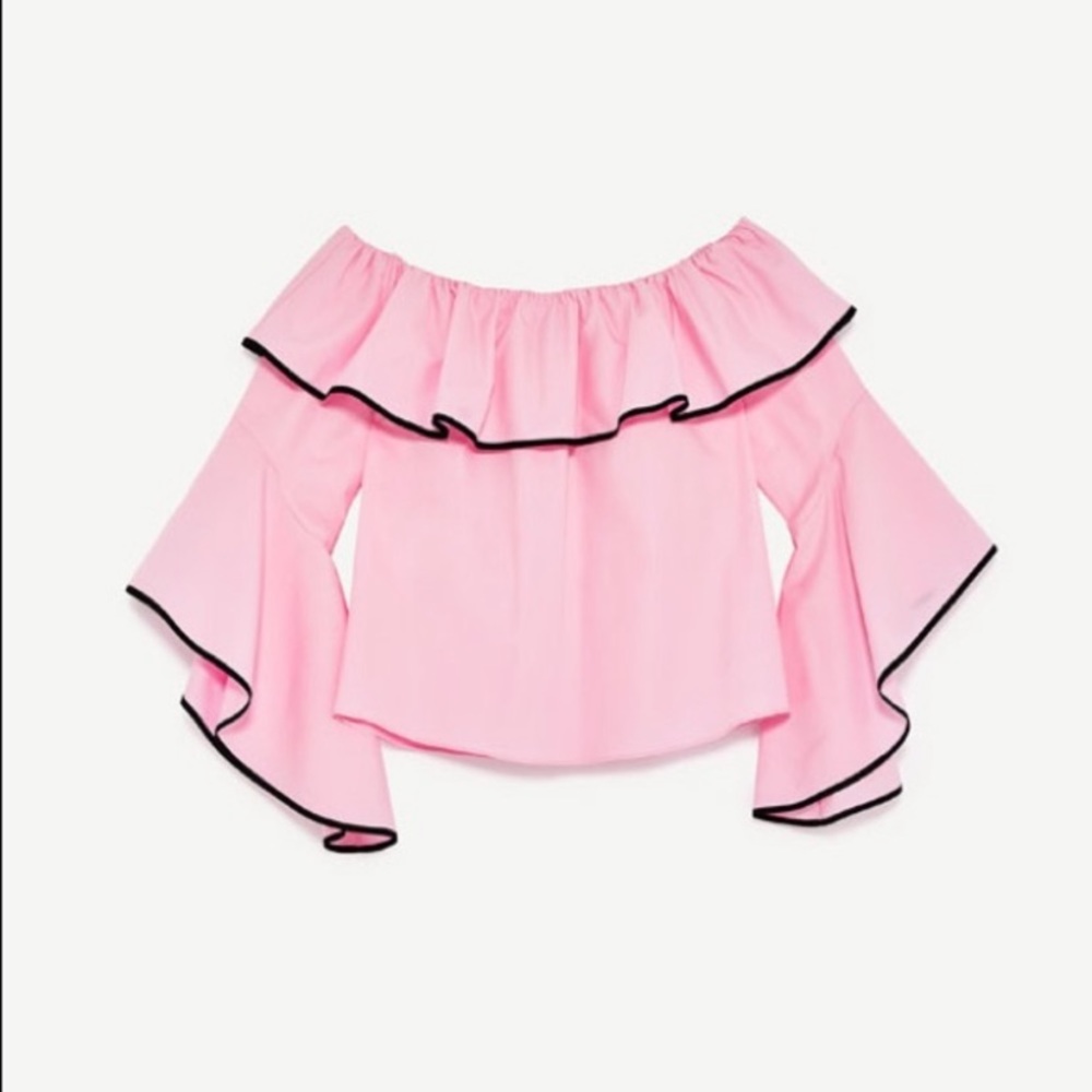 Off the shoulder poplin shirt